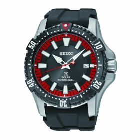 Seiko SNE383 Prospex Diver Black Dial Men's Black Polyurethane Watch