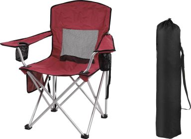Camping Chair, Portable Folding Outdoor Chair With Armrests, Cup Holder And Carrying Bag, Foldable Chair For Camping, Beach And More. Multiple Colours (Option: BGD)